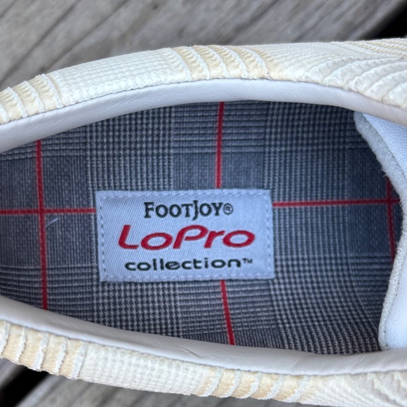 FootJoy LoPro White and Cream Plaid Women’s Golf Oxfords. 9.5. Like New - Picture 2 of 10